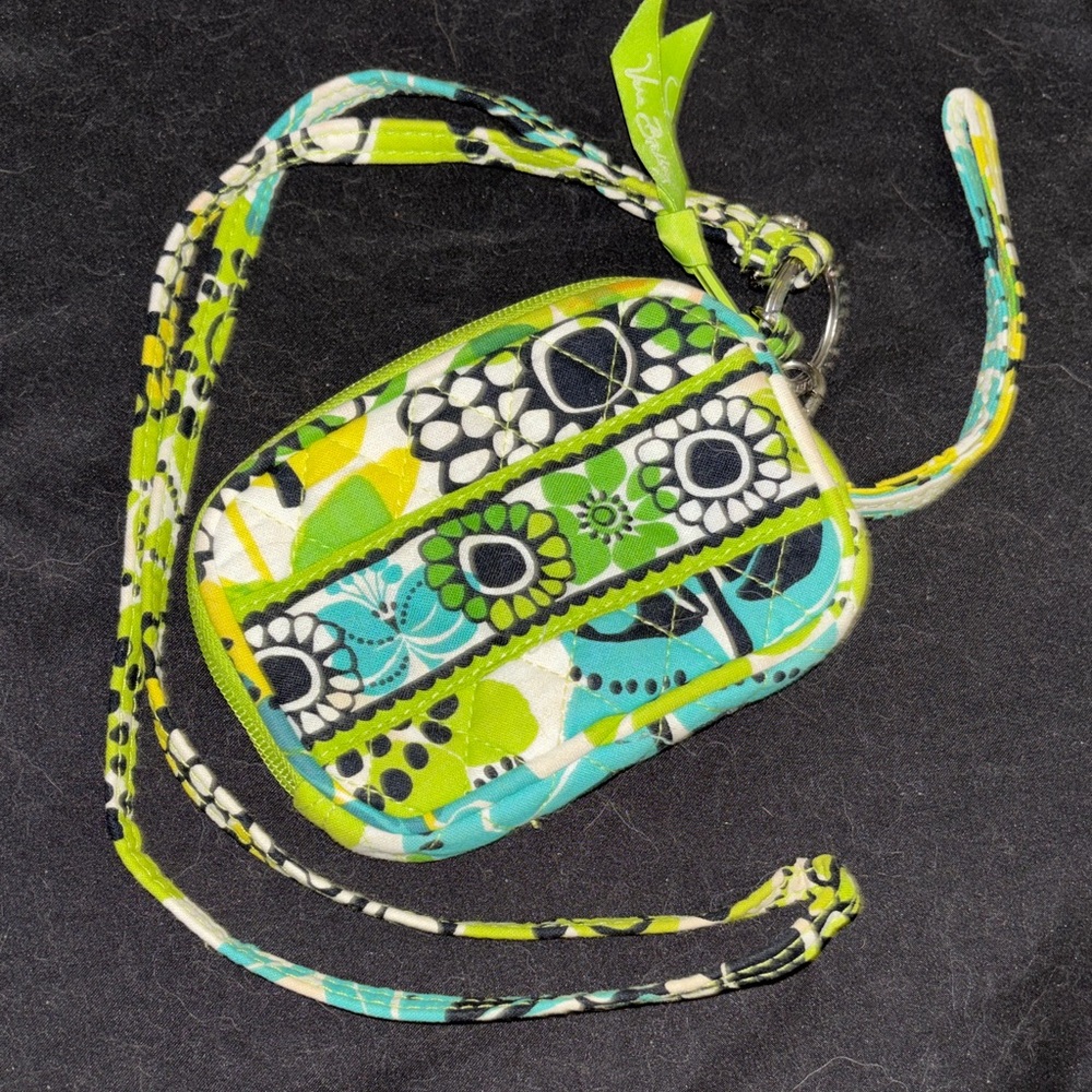 Vera Bradley Limes Up Zipper Coin Purse/Wallet/Card Holder 2 Sizes of Wristlets